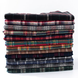 Hochwertiger Woll-Baumwollstoff Meterware Karostoff 57" Breit CM Newtro Check Lacemaking made in Korea