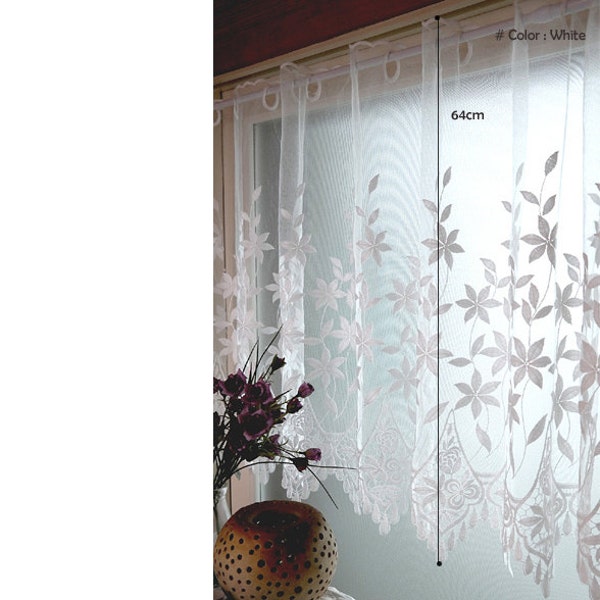 1y Vintage Embroidered lace Window Valance curtain yh1501 36"x25"(90x64cm) laceking2013