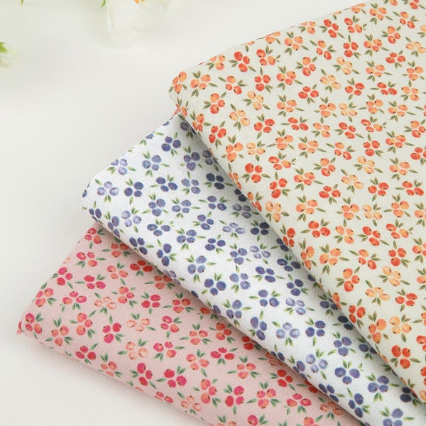 Premium Quality Cotton Fabric by the Yard Flower Fabric 44" Wide SY Fruit Flower Laceking made in Korea