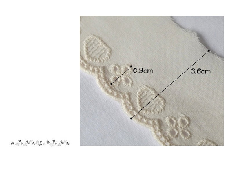 Premium Quality 14Yds Broderie Anglaise cotton eyelet lace trim 1.43.6 cm YH1438 laceking2013 made in Korea image 2