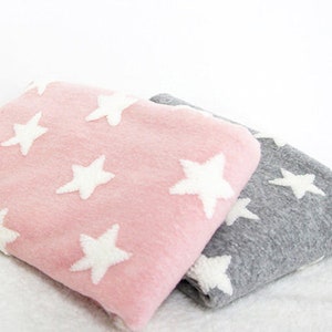 Premium Quality Fleece Jacquard Fabric by the Yard 59&quot; Wide CM Shooting Star made in Korea