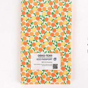 Premium Quality OEKO Tex Certified Cotton Fabric by the Yard 44" Wide SY Orange made in Korea