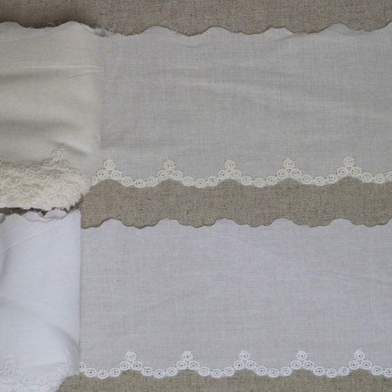 14Yds Broderie Anglaise cotton eyelet lace trim 2.7/" white YH952 laceking2013