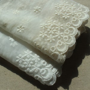 Premium Quality 1Yds Broderie Anglaise Mesh eyelet lace trim 25cm YH1427 laceking2013 made in Korea