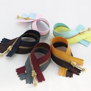 Premium Quality 16cm 4 Colors Zipper Zip Metal Zipper Closed Zipper YKK Two-Color Mix Zipper Laceking