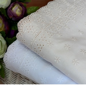 Premium Quality 1yard Embroidery cotton ribbon eyelet lace trim 6.3"(16cm) YH1529 laceking2013 made in Korea