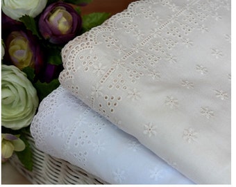 Premium Quality 1yard Embroidery cotton ribbon eyelet lace trim 6.3"(16cm) YH1529 laceking2013 made in Korea