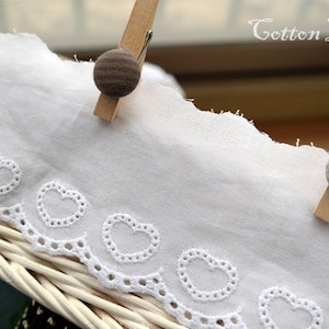 Premium Quality 14YDS Broderie Anglaise cotton eyelet lace trim 2.4"(6cm) YH1445 white laceking2013 made in Korea