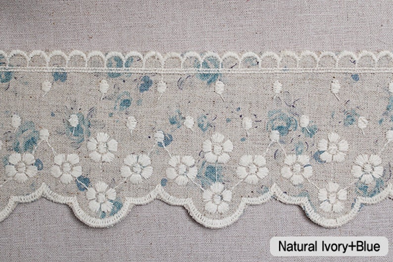 14yds Broderie Anglaise Coton à œillets Bordure En Dentelle 7