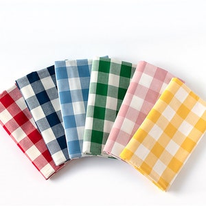 Premium Quality Cotton Fabric by the Yard 3cm Gingham Check Fabric 44" Wide CM Retro 3cm Big Check Laceking made in Korea