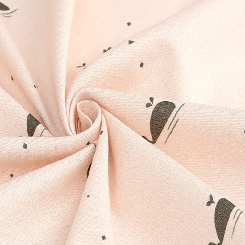 Cotton Fabric Whale Fabric by the Yard 44 Wide SY Baby Etsy