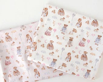Premium Quality Cotton Fabric Animal Fabric by the Yard 44" Wide SG  forest animal made in Korea