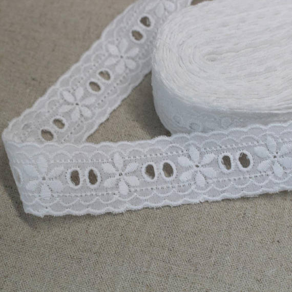 Cotton Lace, Ribbon Slot Lace, Ribbon Slot Cotton Lace, Cream Black Lace,  Fashion Lace 