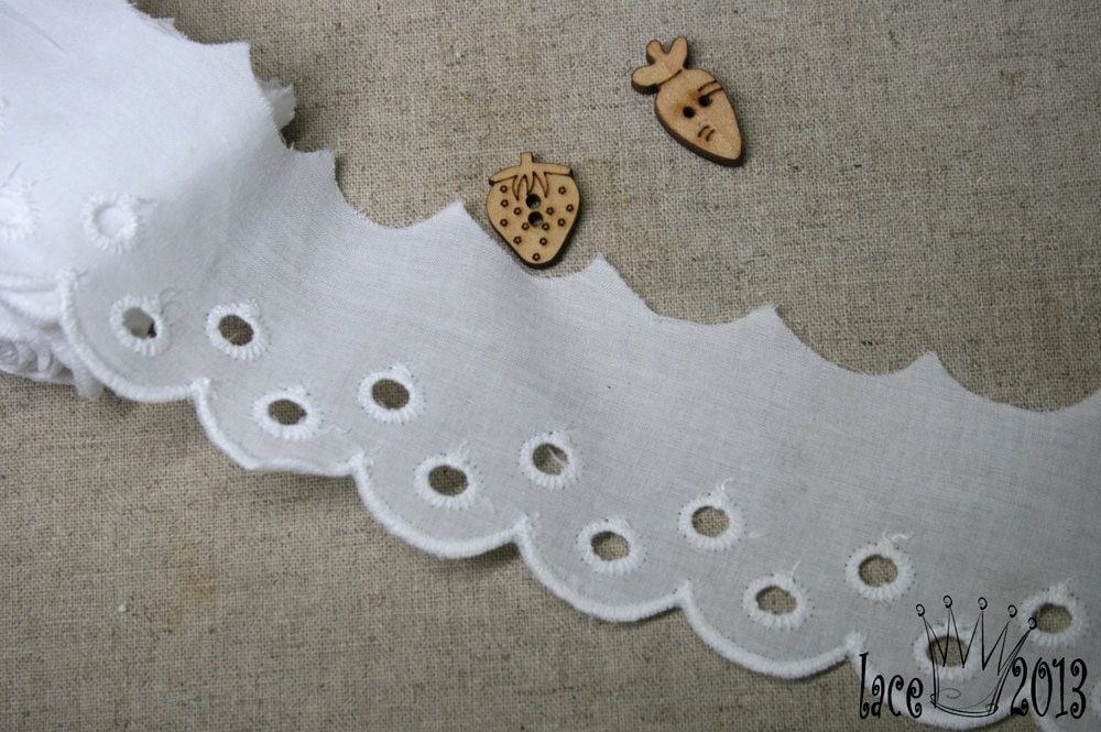 14Yds Broderie Anglaise Katoen Oogje Kant Trim 3cm YH1304a Ivoor 14Yds Broderie Anglaise Katoen Oogje Kant Trim 3cm YH1304a Ivoor