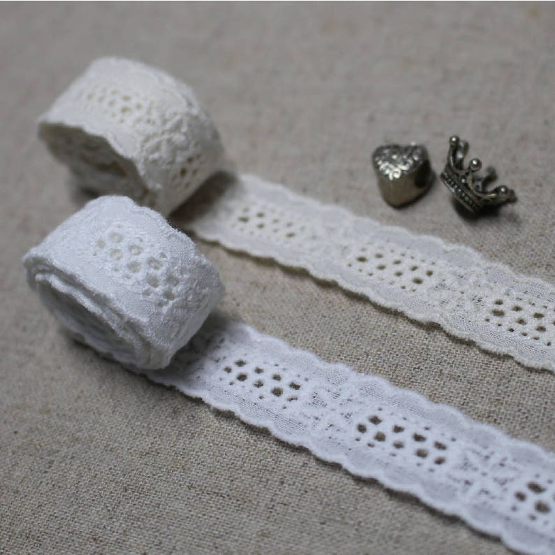 14yds Broderie Anglaise Ribbon Cotton Eyelet Lace Trim | Etsy