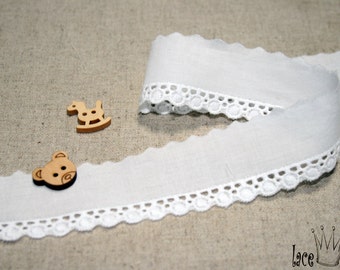 Premium Quality 14Yds Broderie Anglaise Vintage wedding cotton eyelet lace trim 3cm(1.2") YH1412 laceking2013