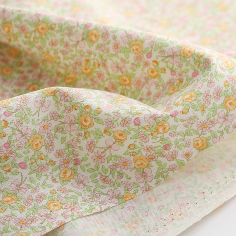 Premium Quality Cotton Fabric Flower Pattern by the Yards 44" Cozy ...