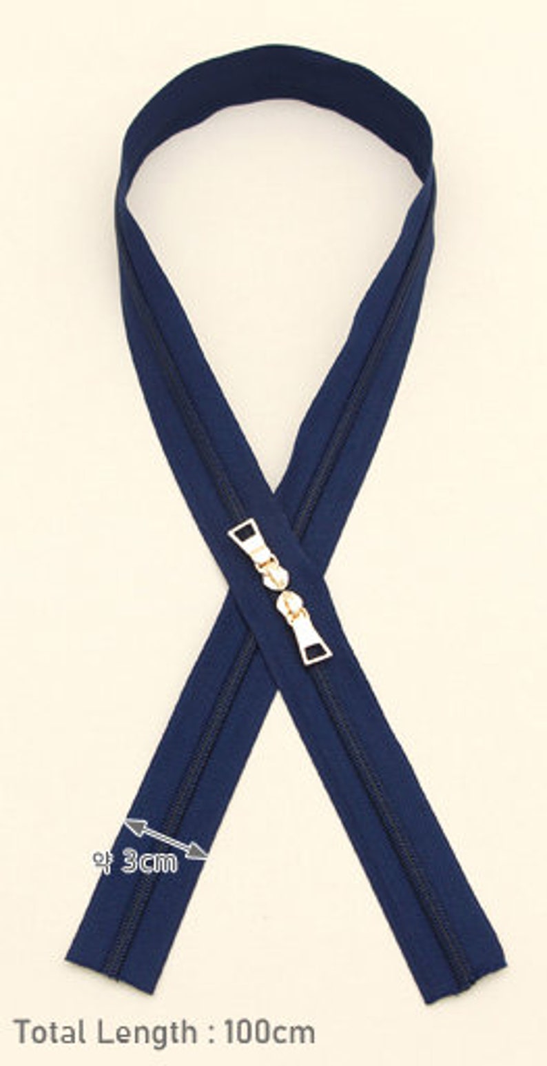 100cm #5 Separating Zipper 12 Colors Zipper Zip Steel Zipper Solid Coil Zipper Laceking made in korea