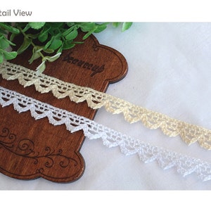 3Yds Crochet ribbon Vintage Style wedding Cotton lace trim 0.30.8cm YH054 laceking2013 image 4