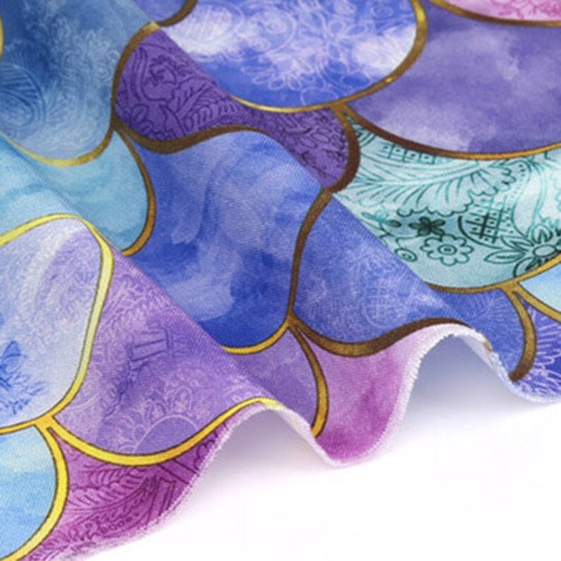 Cotton Fabric Scales Fabric by the Yard 44 Wide SY Scale Etsy