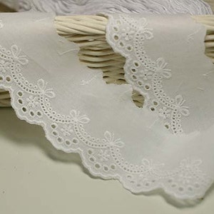 Premium Quality 10 + free 4yds Broderie Anglaise Eyelet lace trim 2"(5 cm) YH877 laceking2013 made in Korea