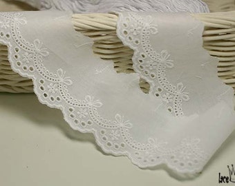 Premium Quality 10 + free 4yds Broderie Anglaise Eyelet lace trim 2"(5 cm) YH877 laceking2013 made in Korea