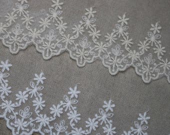 14yard Broderie Anglaise Mesh Vintage Eyelet lace trim 9.5cm YH1416 laceking2013