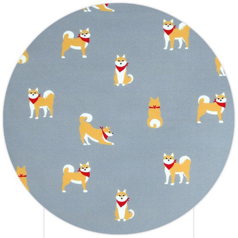 Cotton Fabric Dog Fabric by the Yard 44 Wide SY Shiba Etsy