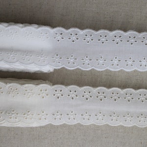 Premium Quality 14Yds Broderie Anglaise cotton eyelet lace trim 3.5cm1.4 YH1538 laceking2013 made in Korea image 1