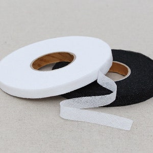 Hochwertiges, 40 Yards langes, 1 cm langes, aufbügelbares Baumwoll-Schmelzband, aufbügelbare Einlage, selbstklebende Einlage, Voile-Band, Schrägband, Laceking, hergestellt in Korea