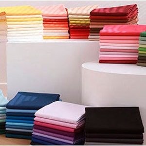 Premium Quality Organic Cotton Fabric by the Yard Solid Fabric 100 colors 44" Wide SG Bubble 1 made in Korea