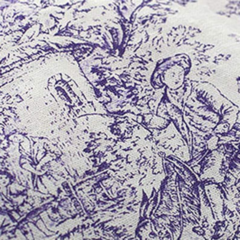 Premium Quality Linen Fabric by the yard Vintage Fabric 6 Color Chinoiserie Pattern 55 Cozy Romance Famous Painting Fabric made in Korea Purple