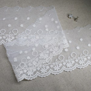 Premium Quality 14Yds Broderie Anglaise mesh eyelet lace trim 8.5cm Ivory YH1429 laceking2013 made in Korea