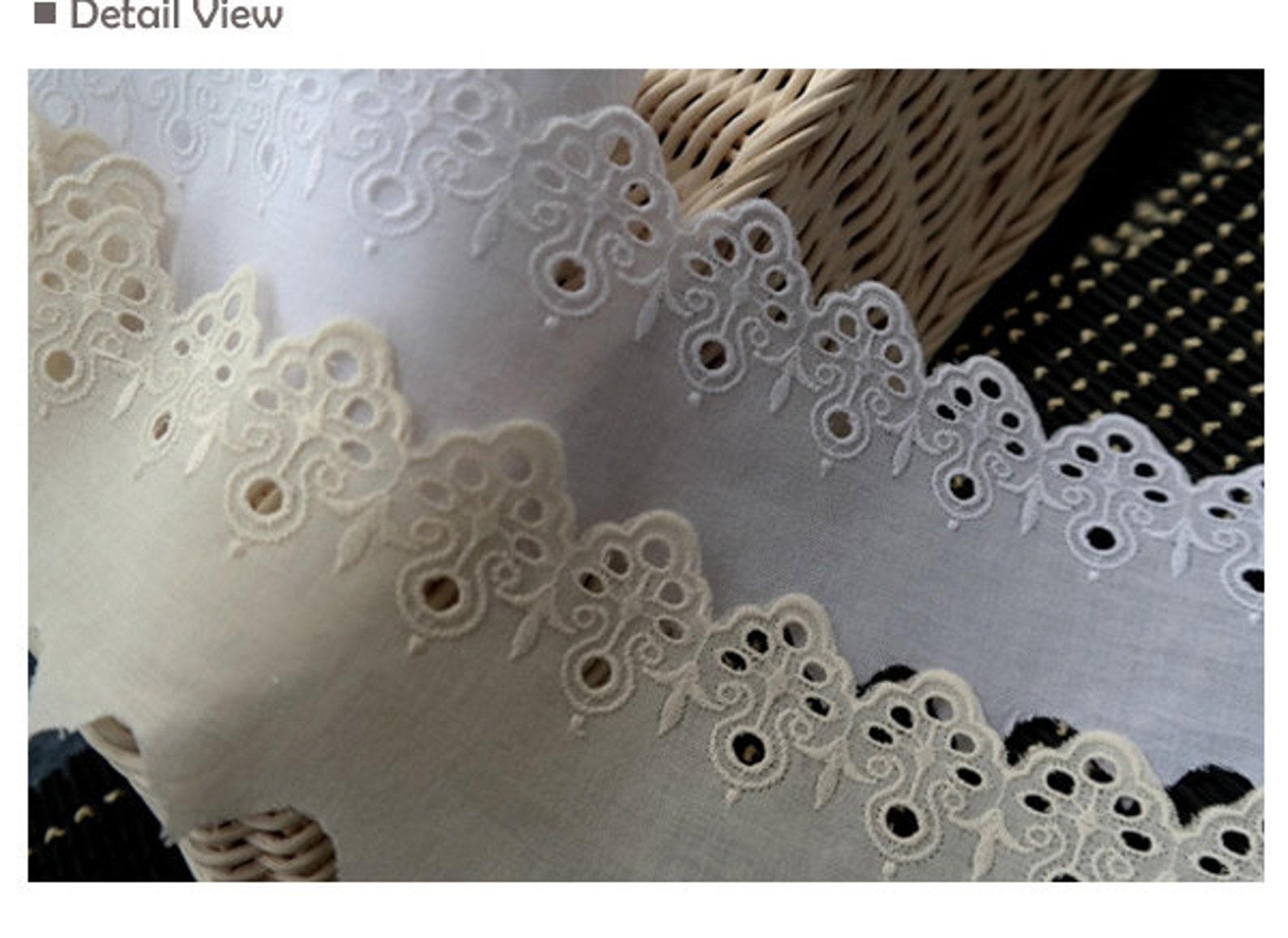 14yds Embroidery Scalloped Cotton Eyelet Lace Trim Etsy