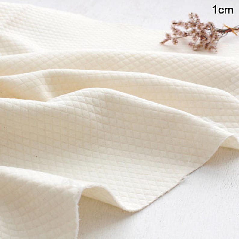 Solid Organic Quilted Cotton Knit Single Fabric by the Yard Etsy UK