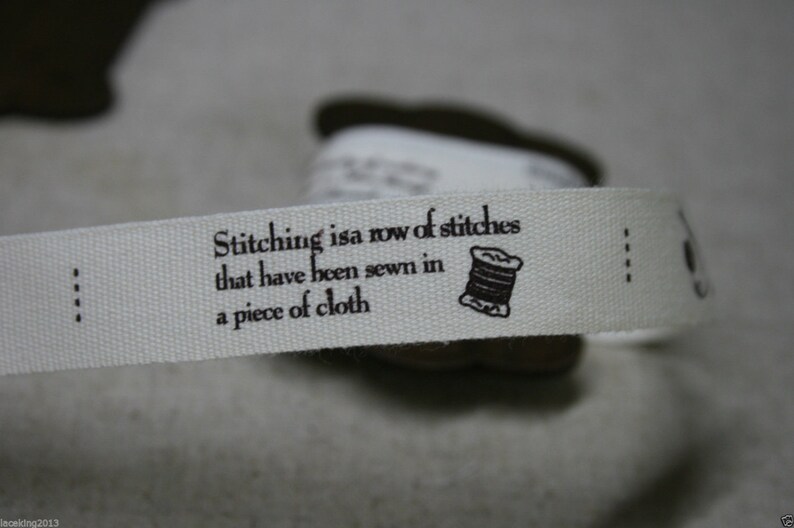 Korean Zakka Cotton 100/% Fabric Label Handmade Sewing 1y 1.5cm YH04 laceking2013