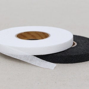 Stay Tap Premium-Qualität, 37,6 m, 1 cm, zum Aufbügeln, Baumwoll-Schmelzband, Schmelzeinlage, selbstklebendes Voile-Band, Laceking
