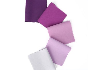 Purple Solid Cotton Fabric by the Yard, 44 Inch Wide Combed Korean Cotton, Plum Violet Lilac Lavender Fabric for Quilting and Sewing