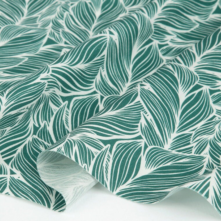 Premium Quality Cotton Fabric by the Yard Leaf Fabric 44 Etsy