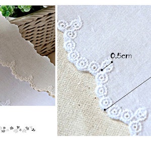 1yds vintage wedding Broderie Anglaise eyelet lace Cotton lace trim 1.74.3cm white YH1464 laceking2013 image 2