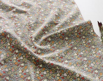 Vintage Wildflower Cotton Fabric by the Yard, Ditsy Floral Fabric, 44" Wide, Made in Korea laceking2013
