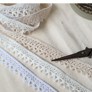 Premium Quality 3Yds Crochet ribbon Vintage Style wedding Cotton lace 0.6"(1.5cm) YH002 laceking2013 made in Korea
