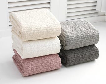 Quilted Cotton Fabric by the Yard Double Sided 53" Wide Soft Padded Fabric for Baby Blanket Mat Cushion Sewing Laceking Korea