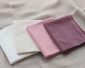 Washed Solid Cotton Fabric by the Yard, Pigment Dyed Soft Cotton, 63" Extra Wide Korean Fabric for Dress Pajama Bedding laceking2013