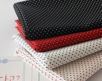 Premium Quality Cotton Fabric by the Yard Polka Dot Fabric 44" Wide Cozy Cuty Dot2 Cute Dot Print Fabric for Sewing made in Korea
