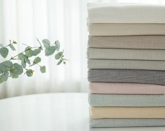 Melange Yarn-Dyed Stripe Cotton Fabric, 59-Inch Wide Korean Woven Textile by the Yard