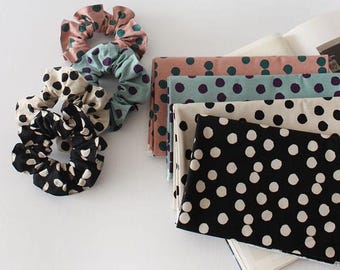 Premium Quality Cotton Fabric by the Yard, Cute Polka Dot Fabric, 44” Wide, Cozy Medium Dot, Dot Print Cotton for Sewing, Made in Korea