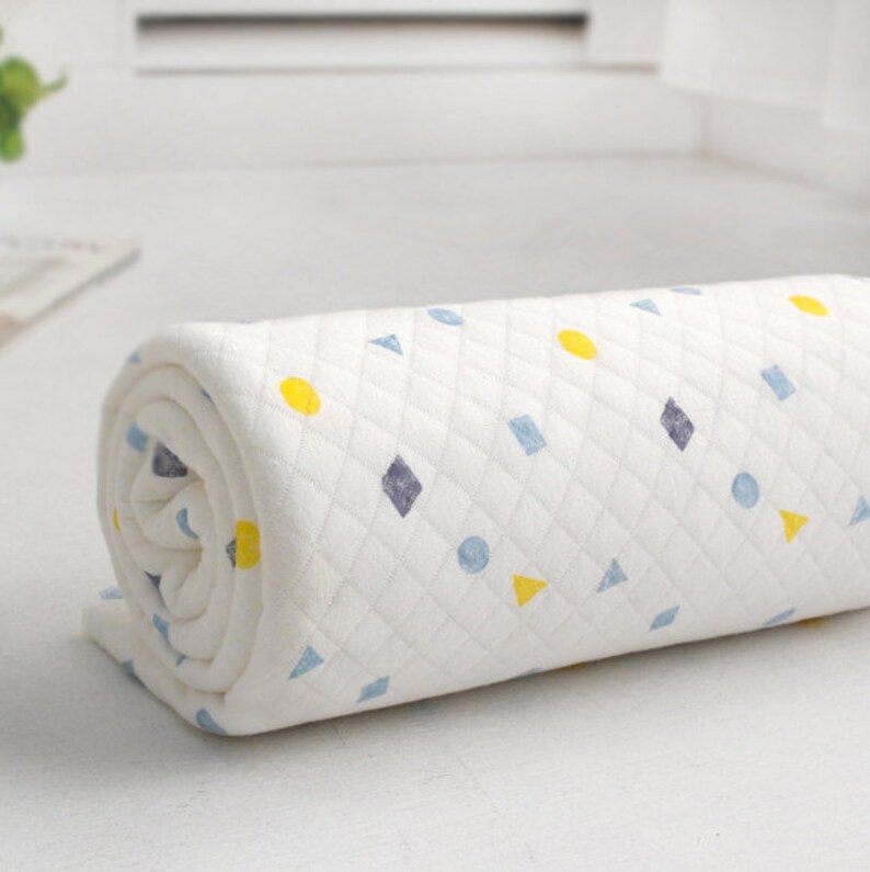 Organic Quilted Cotton Knit Shape Fabric by the Yard 67 Etsy