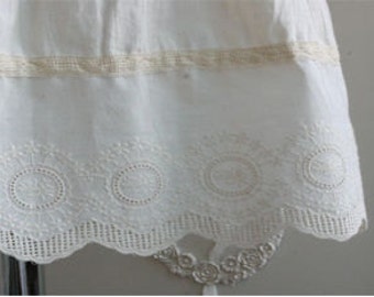 1y Embroidery Broderie Anglaise Eyelet Lace Trim yh1402 wide 15cm(6.1")  laceking2013