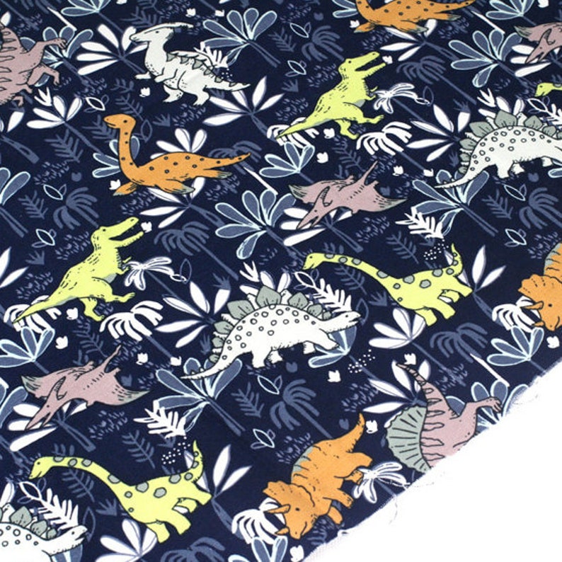 Oxford Cotton Fabric by the Yard Dinosaur Animal Fabric Etsy